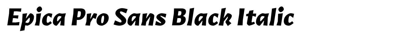 Epica Pro Sans Black Italic